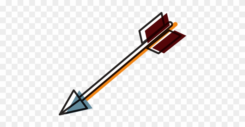 Bow Arrow Symbol Vector Icon Illustration - Triangle #1591057