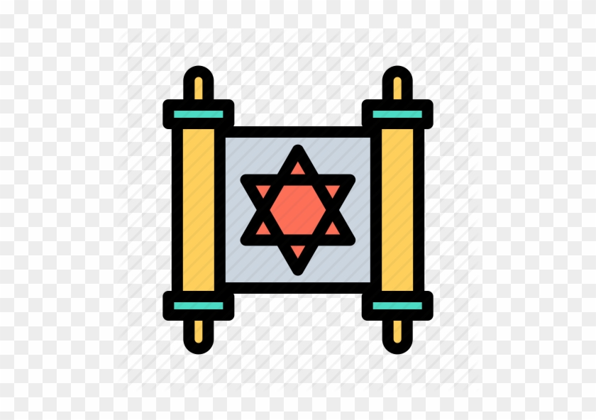 Hanukkah Israel Jewish Menorah Traditional Icon - Flag Of Israel #1591123