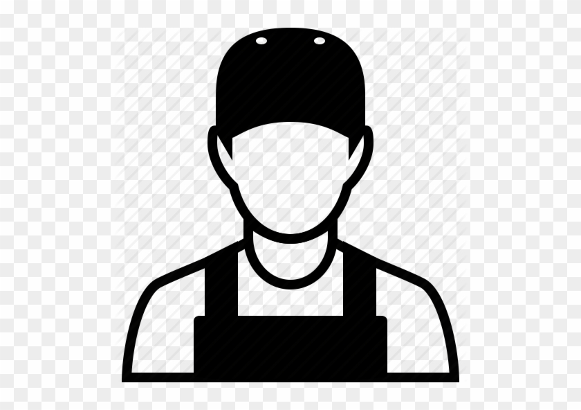 Icon Of Worker In Hard Hat Download Royalty Free Vector - Service Man Icon #1591172