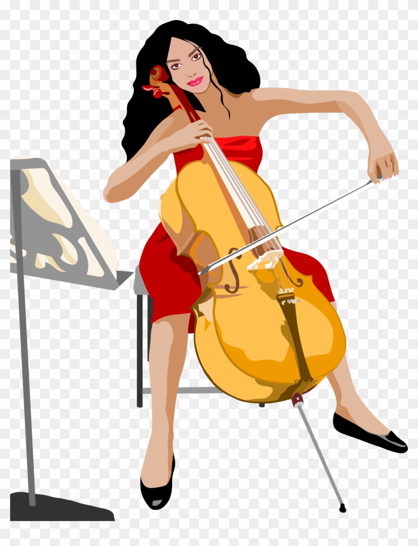 Big Image - Cello Player Clipart #1591184