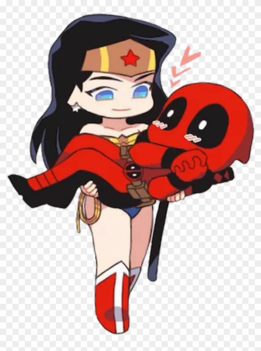 Love Sticker - Wonder Woman And Deadpool #1591186