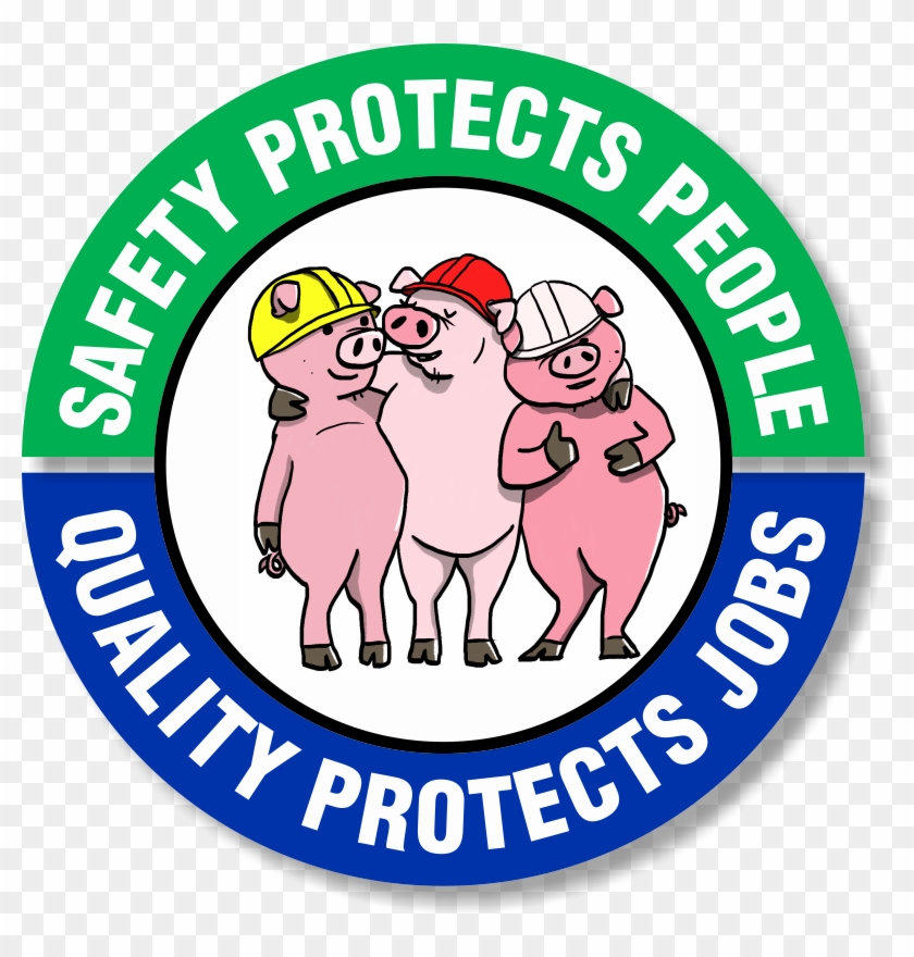 Safety Protects People Hard Hat Label - Holy Goat #1591198