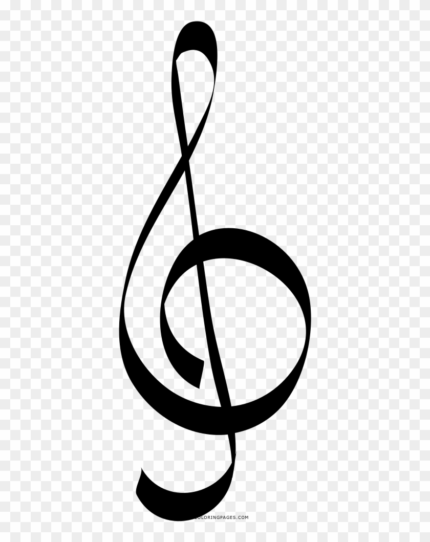 Treble Clef Coloring Page - Treble Clef Icon Transparent #1591214