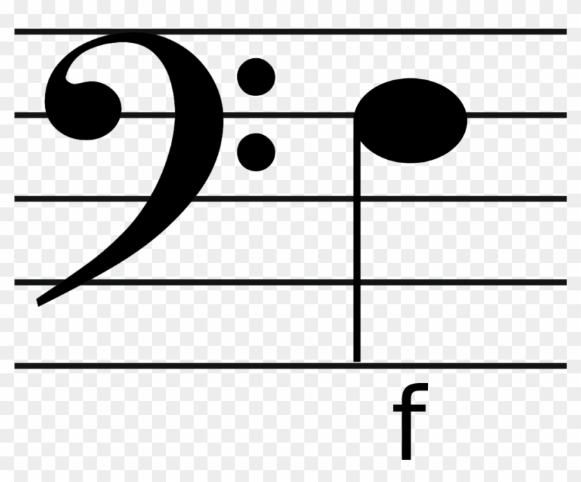 Clef Note Clipart Base - Bass Clef F Note #1591221