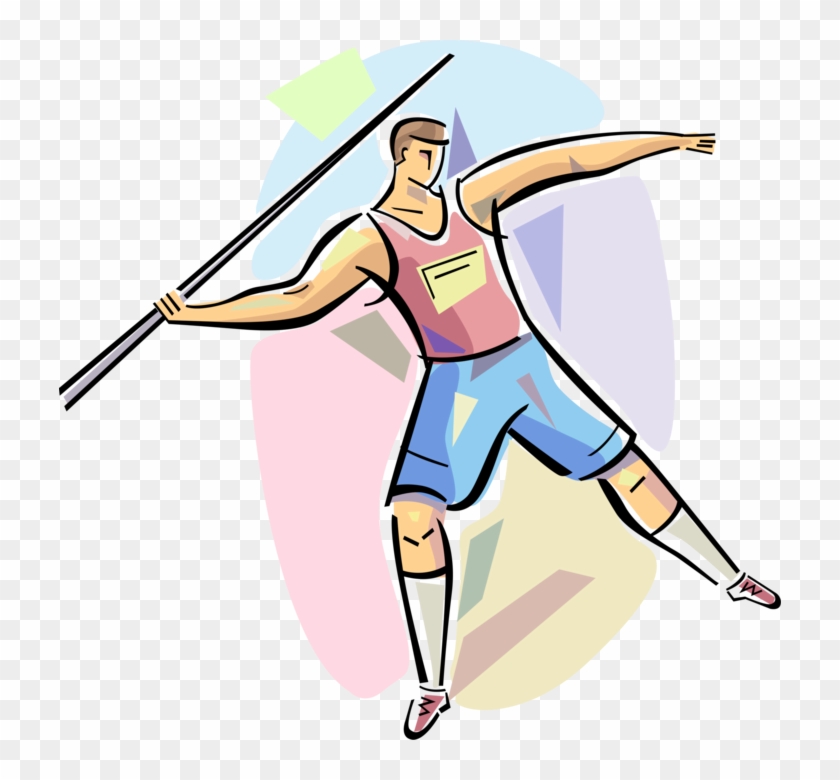 Athlete Vector Physical Education - Javelin Throw Cartoon #1591256
