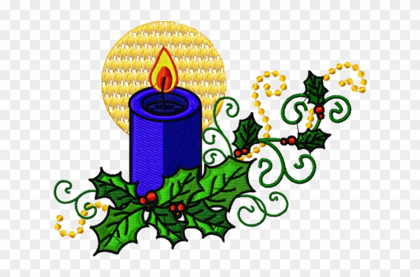 Christmas Candles 10 Machine Embroidery Designs Cd - Illustration #1591285