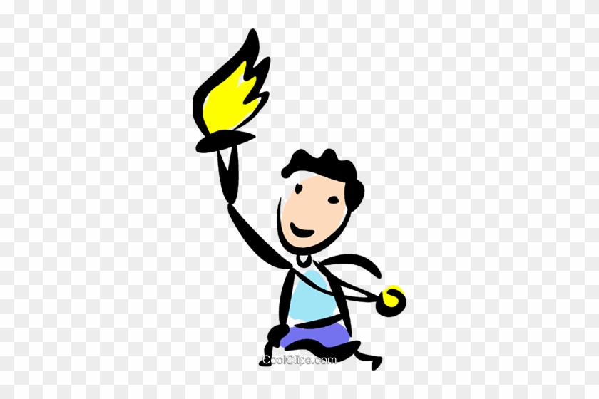 Olympic Torches Royalty Free Vector Clip Art Illustration - Olympic Torches Royalty Free Vector Clip Art Illustration #1591337