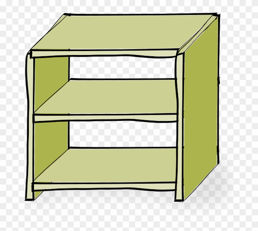 Empty Bookcase Clipart - Shelves Clipart #1591400