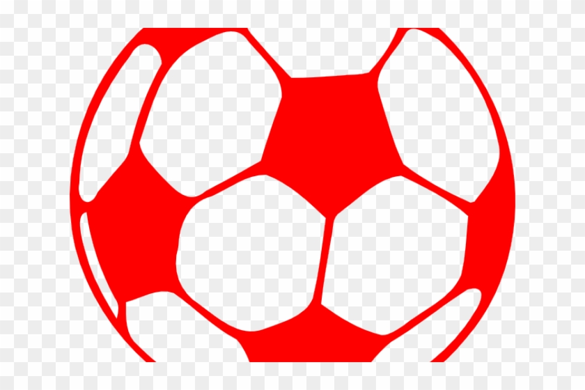 Football Clipart Red - Soccer Ball Png Vector #1591443