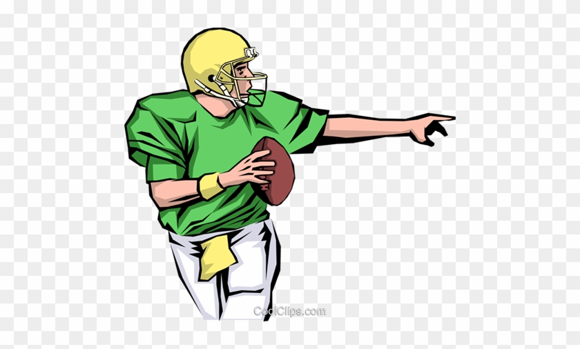 Quarterback Royalty Free Vector Clip Art Illustration - Football Throw Gif Clip Art #1591469