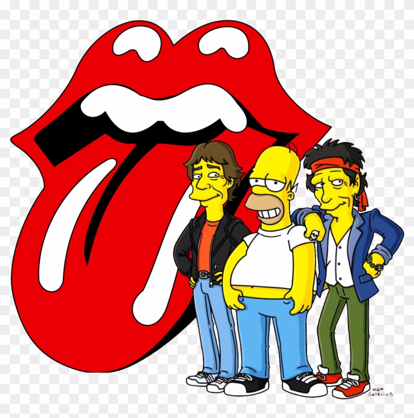 Homer Simpson Mick Jagger Rolling Stones The Simpsons - Rolling Stones The Simpsons #1591663