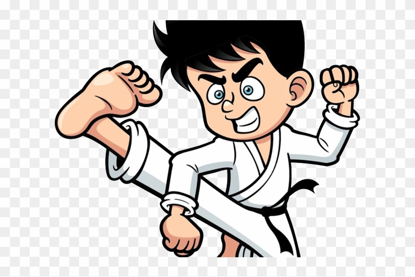 Martial Arts Clipart Karate Guy - Boy Karate Cartoon #1591763
