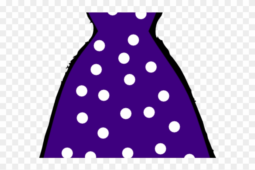 Yellow Dress Clipart Polka Dot Dress - Polka Dot Dress Clip Art #1591805
