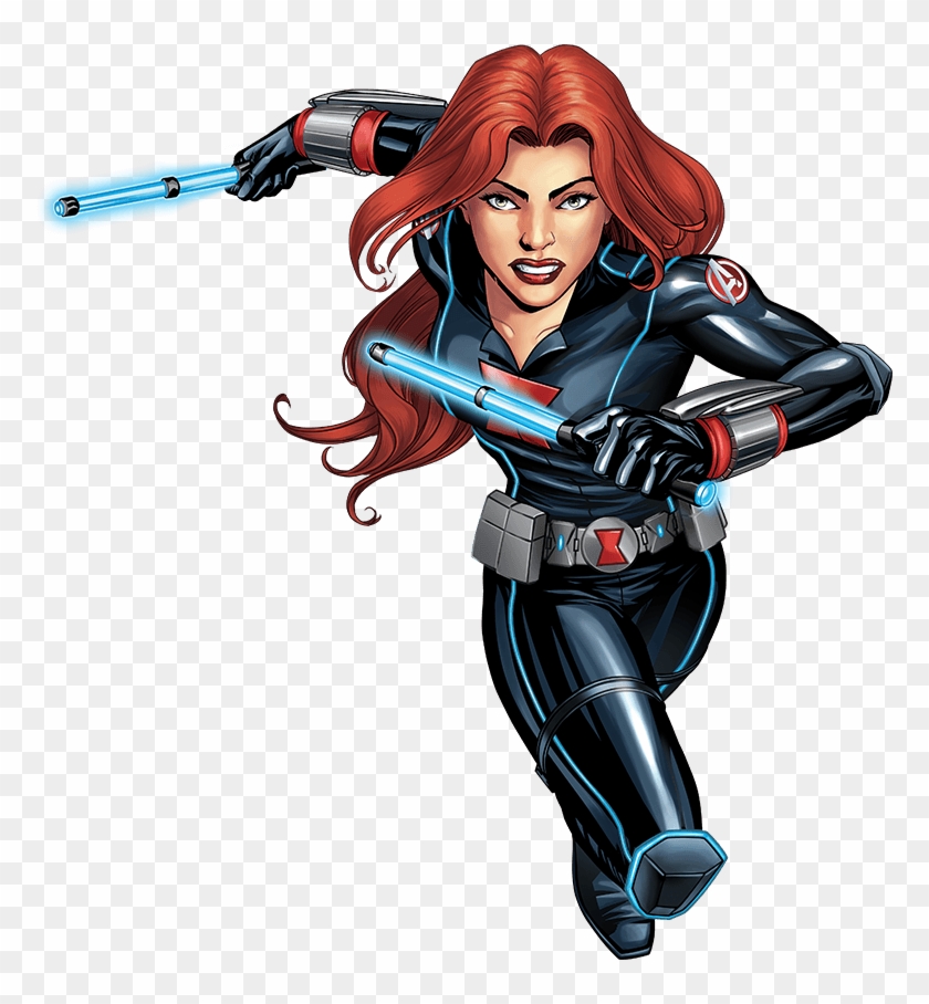 Drawing Marvel Black Widow - Avengers Black Widow Cartoon - Free  Transparent PNG Clipart Images Download