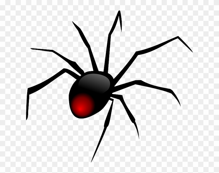 Black Widow Spider Clip Art - Cartoon Red Back Spider #1592017