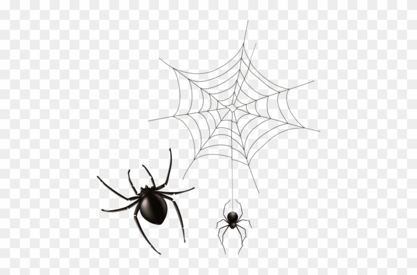 Free Png Download Spider And Cobweb Png Images Background - Spider Web #1592072