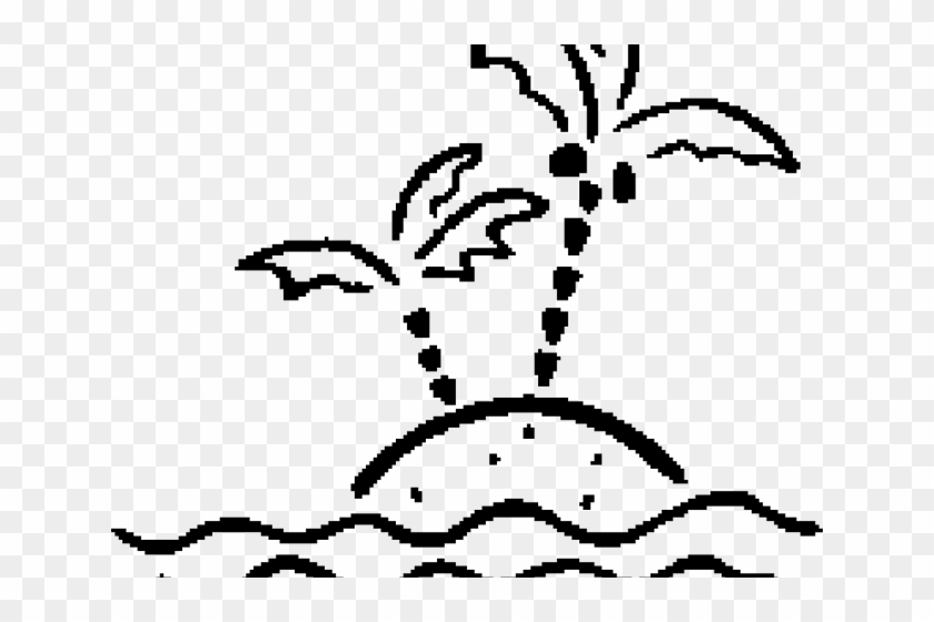 Ocean Clipart Black And White 22 1850 X 2400 Free Clip - Cartoon Island Black And White #1592222