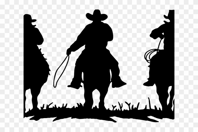Horse Racing Clipart Shadow - Cowboy Silhouette #1592384
