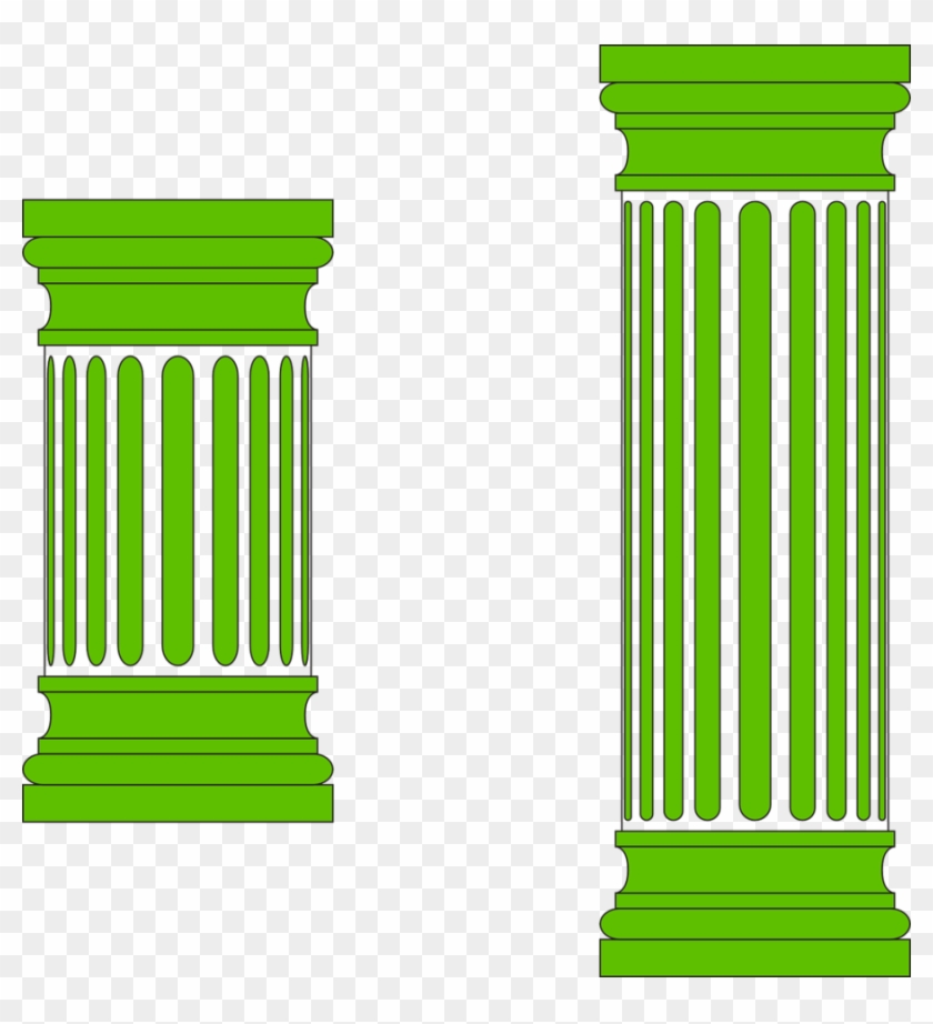 Green Pillar Clip Art Clipart Column Doric Order Clip - Trụ Cột #1592463