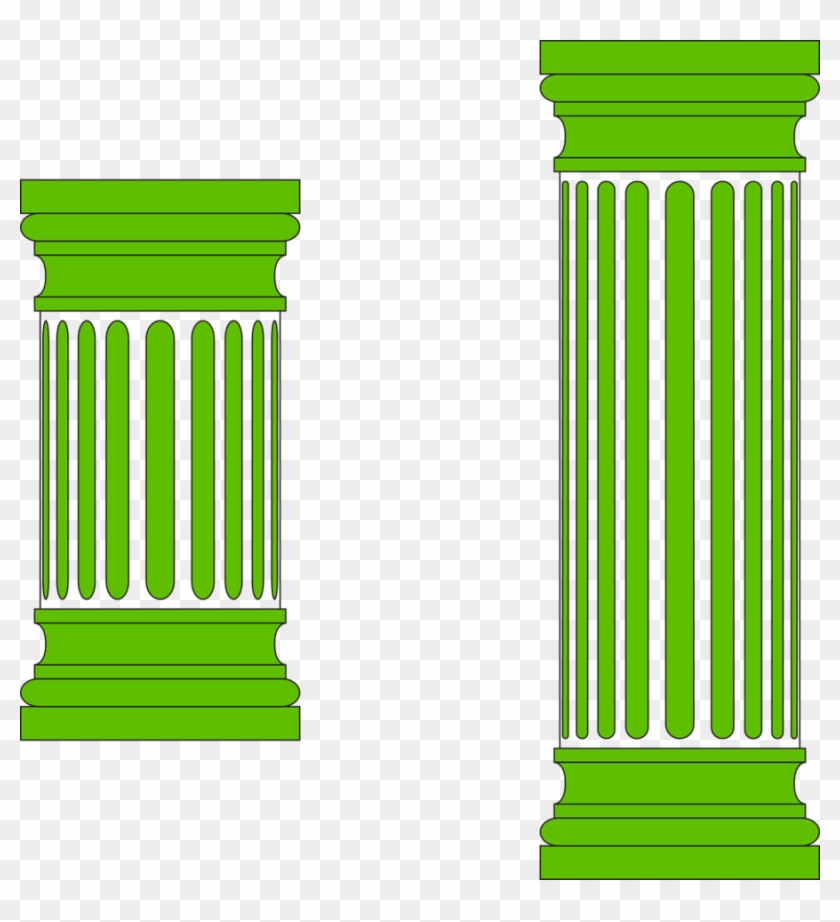 Green Pillar Clip Art Clipart Column Doric Order Clip - Trụ Cột #1592463