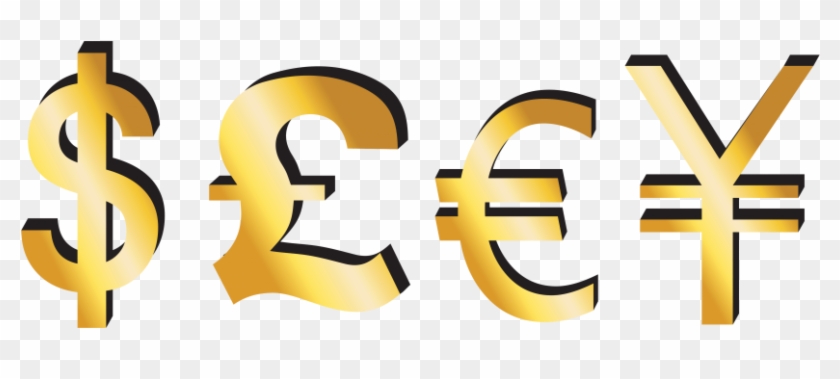 Free Png Download Dollar Pound Euro Yen Signs Clipart - Dollar And Pound Sign #1592471