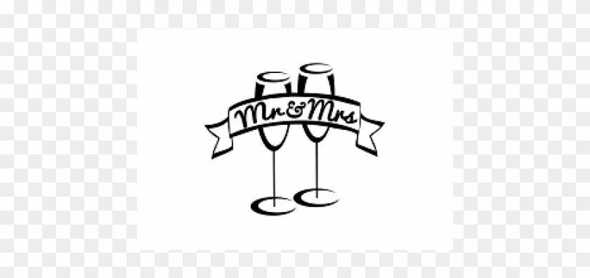 Mr & Mrs Champagne Flutes Bookami® Silhouette - Congratulations Silhouette #1592500