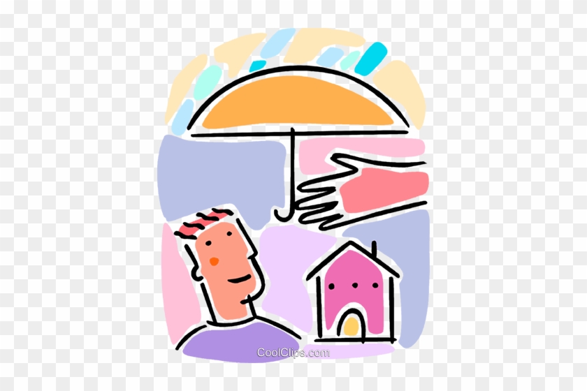 Home Insurance Concept Royalty Free Vector Clip Art - Home Insurance Concept Royalty Free Vector Clip Art #1592696