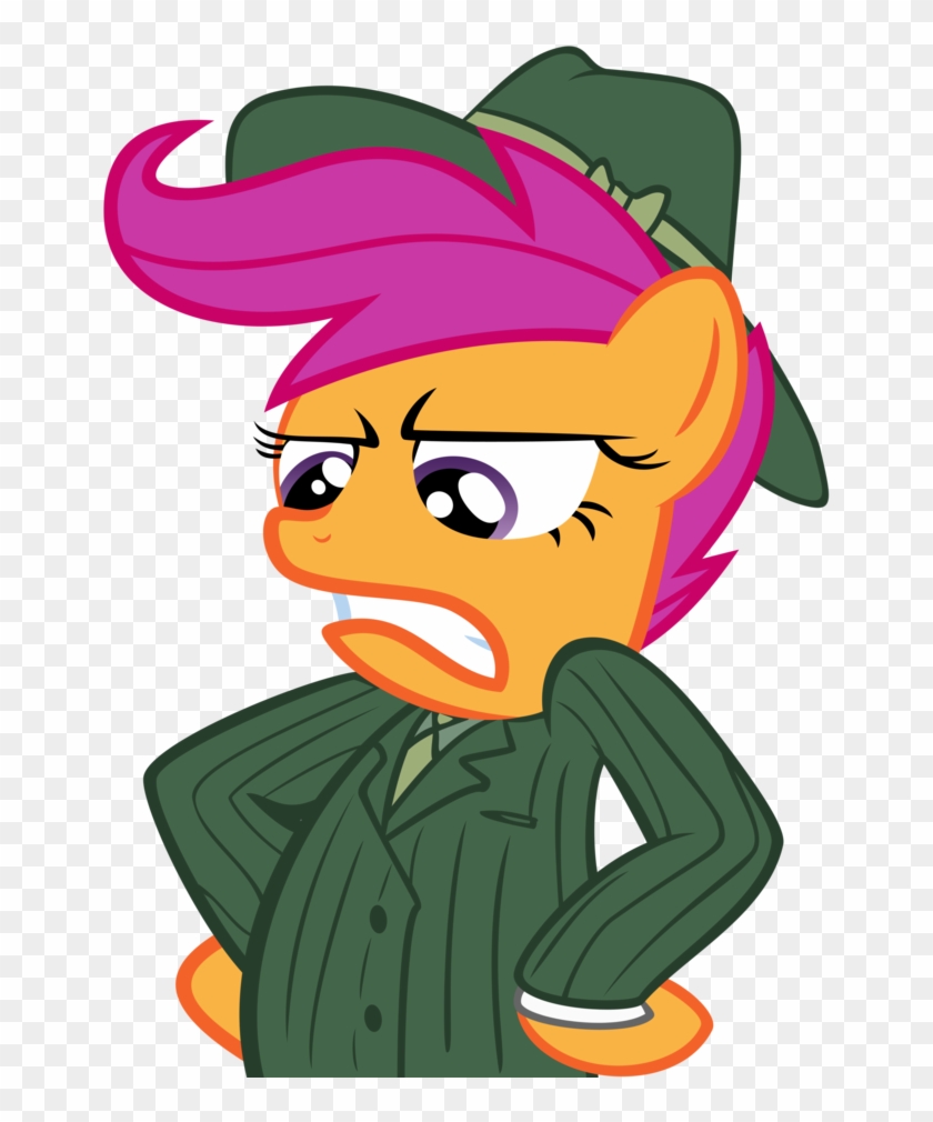 Fluffytuli, Clothes, Hat, Mad, Mafia, Safe, Scootaloo, - Cartoon #1592803