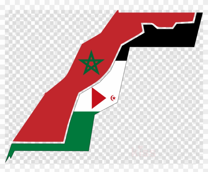 Western Sahara Flag Map Clipart Flag Of Western Sahara - Clip Art #1592901