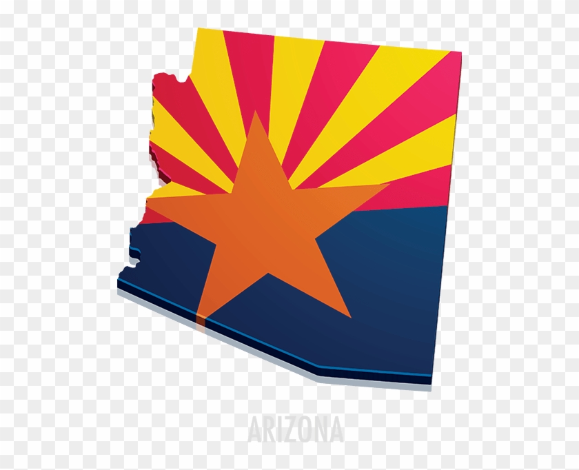 Arizona Lenders Map Coverage - Arizona State Flag #1592971