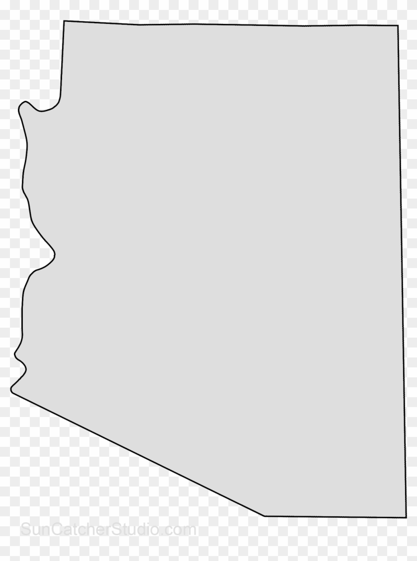 Arizona Map Outline Png Shape State Stencil Clip Art - Arizona Map Outline Png Shape State Stencil Clip Art #1592997