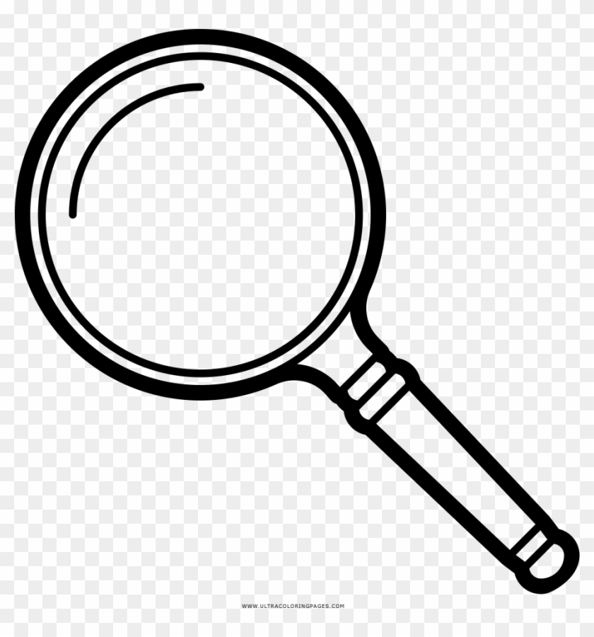 Magnifying Clipart Coloring Page - Magnifying Glass Colouring Page #1593082