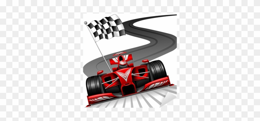 Formula 1 Red Car On Race Track Sticker • Pixers® • - Formula 1 Vector Free #1593218
