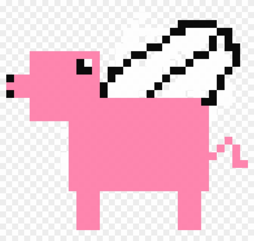 Flying Pig - Pixel Art Dessin Minecraft #1593259