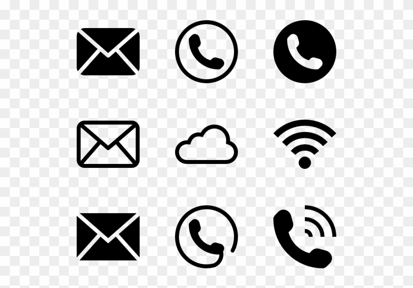 169 Mail Icon Packs - Sobres En Blanco Y Negro #1593338