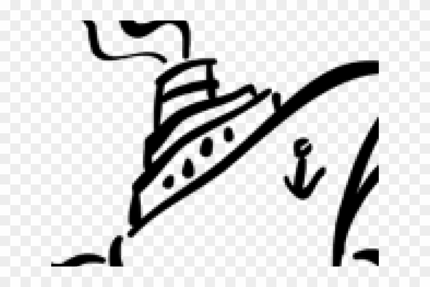 Cruise Clipart Black And White - Cruise Ship Clip Art Black And White #1593367
