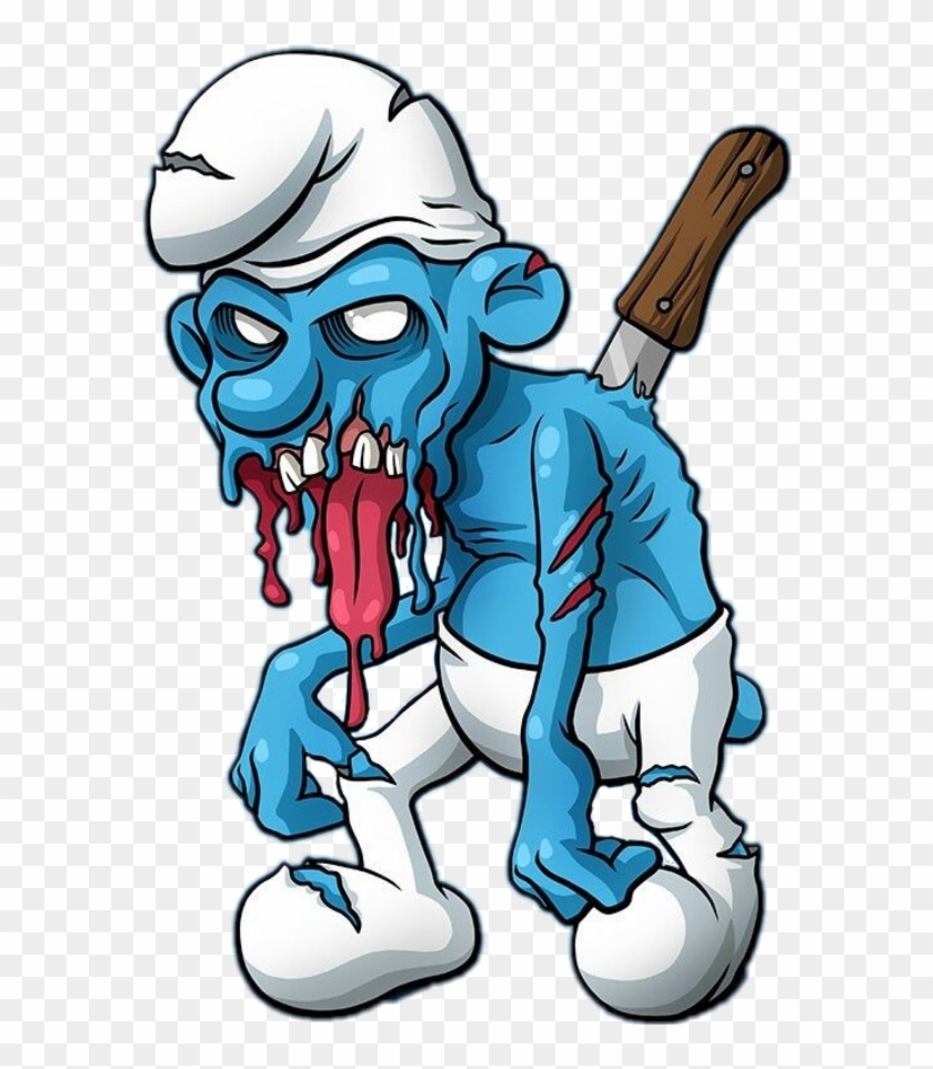 Smurf Sticker - Zombie Smurf.