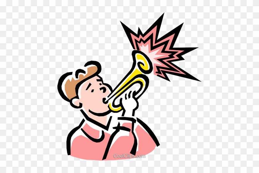 Trumpet Player Royalty Free Vector Clip Art Illustration - Trumpet Player Royalty Free Vector Clip Art Illustration #1593623
