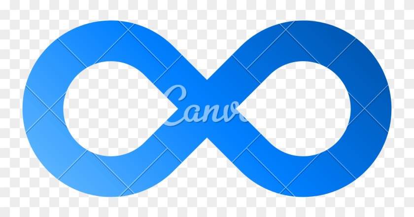 Infinity Symbol Blue - Circle #1593773