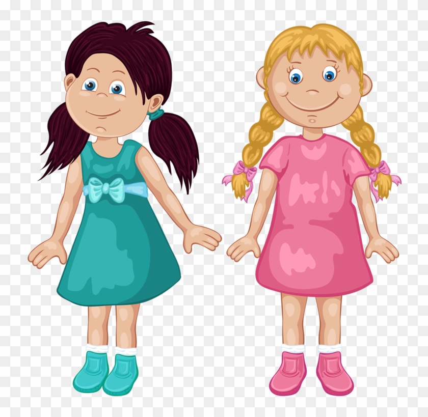 Фото, Автор Soloveika На Яндекс - Two Little Girls Clipart #1593870