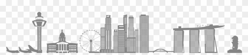 1300 X 269 14 - Singapore Skyline Vector Png #1594160