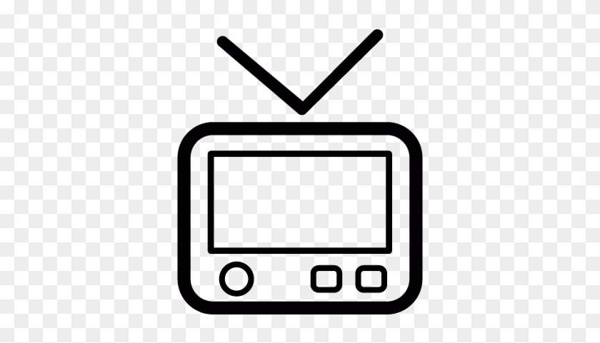 Vintage Retro Tv Monitor Vector - Tele Icono #1594298