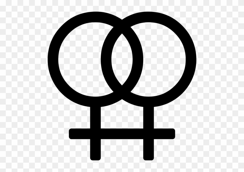 Venus Double Svg Vector Icon - Lesbian Symbol Pink Transparent #1594405