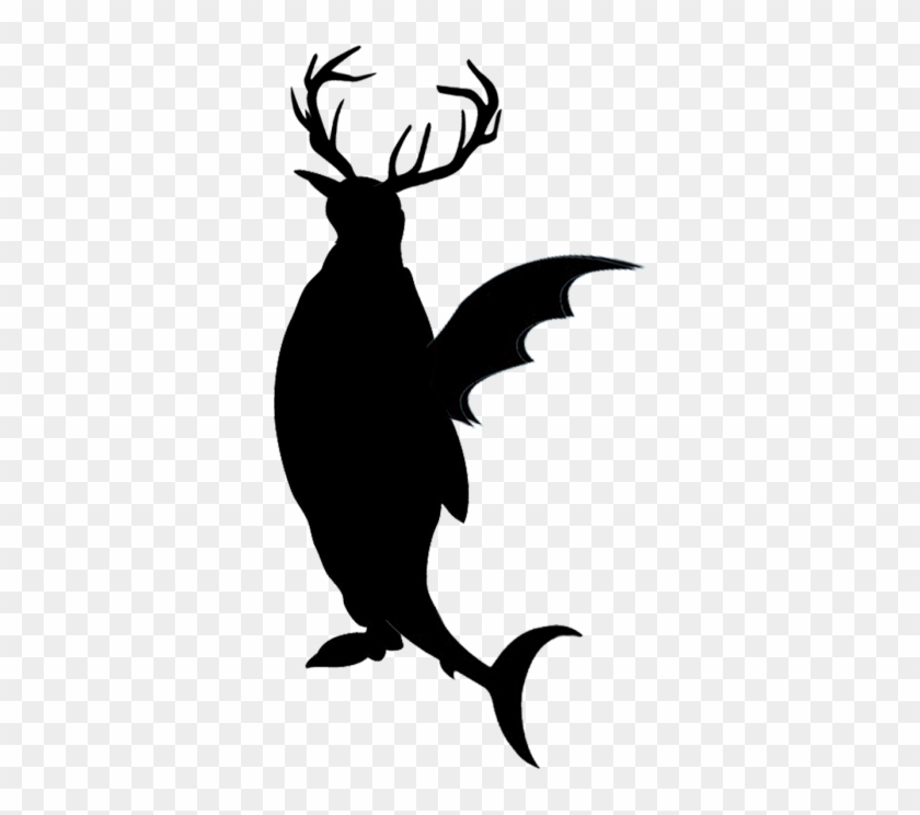 Deer Antlers, Bat Wings, Shark Tail - Cartoon #1594437