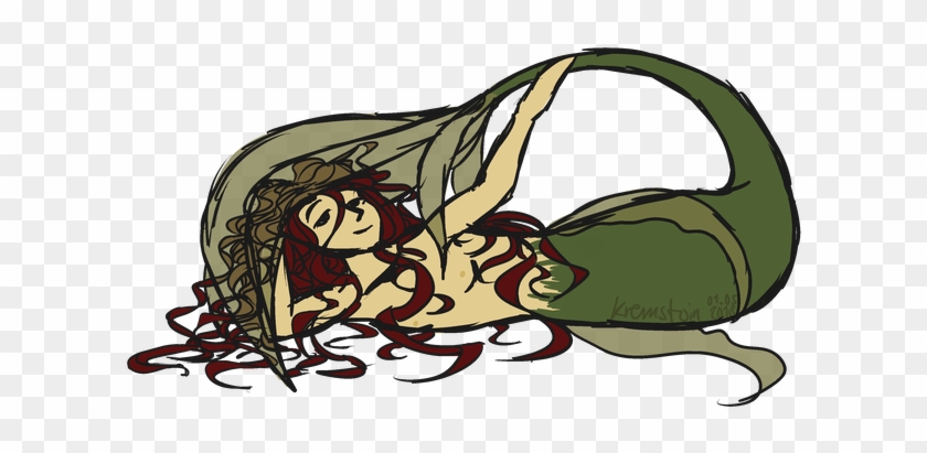 Sket-chee 8 3 Algae Mermaid By Vvandala - Illustration #1594611