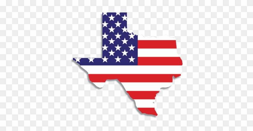 Menu - Texas Shape With American Flag #1594678