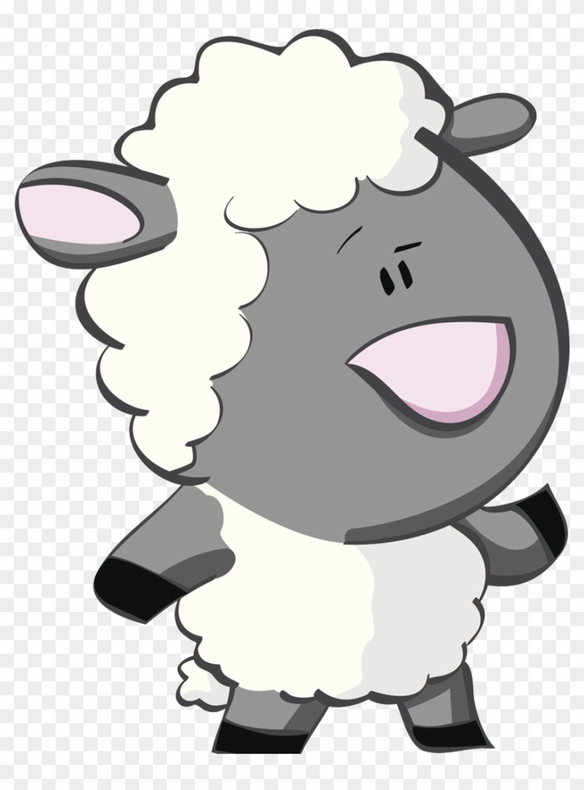 Sheep Cartoon Black And White - Drawing #1594859