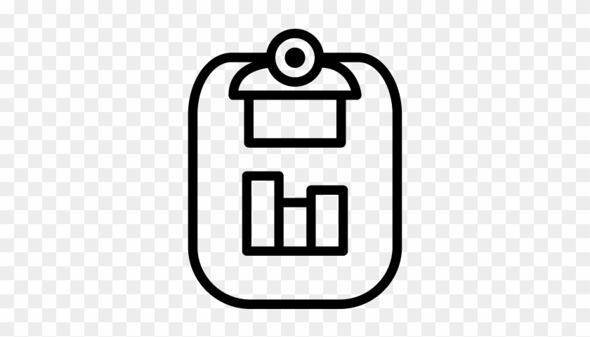 Clipboard With Business Graphs Vector - Icon #1594983