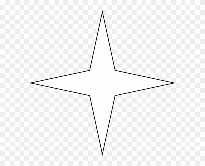 Four Point Star Vector Library Download Rr Collections - White 4 Point Star #1595006