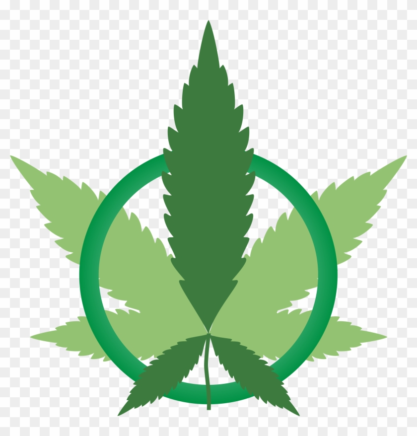 Clipart Marijuana Peace Symbol Variation Png Peace - Hoja De Marihuana Silueta #1595020